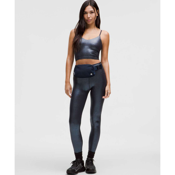 (12) NWT $128 Lululemon Align HR Ribbed Pant 28" *Shine Foil Print Black Night - Picture 1 of 6